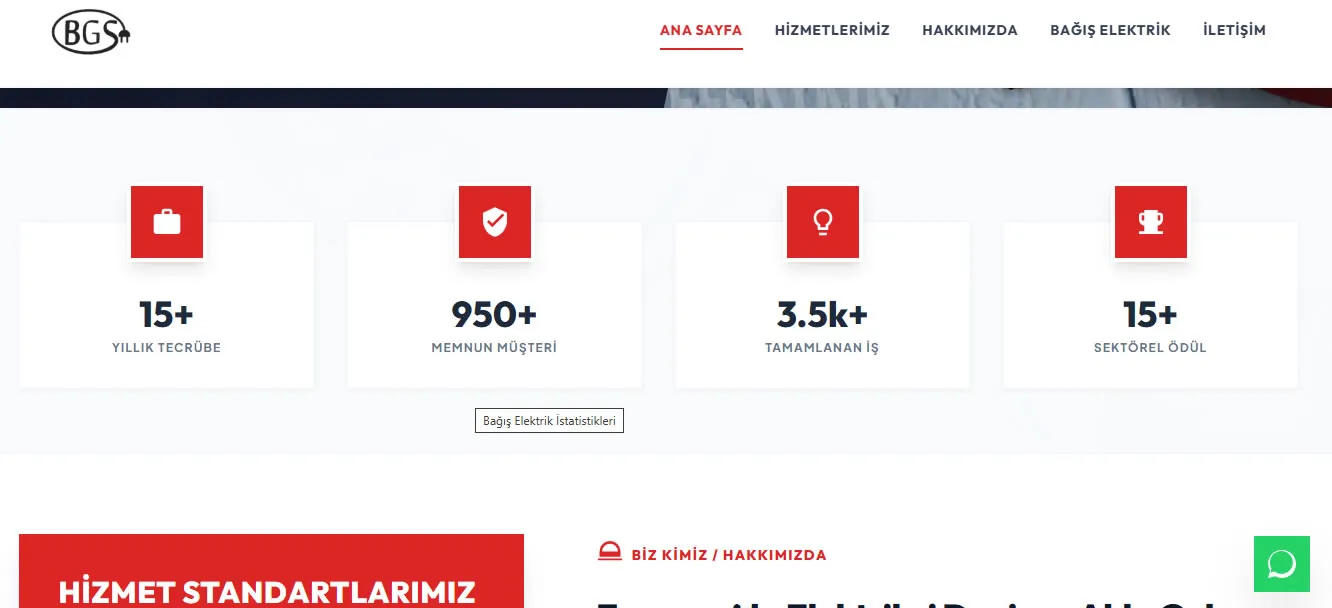 Erzurum Elektrikçi Kurumsal Ana Sayfa (Tasarım Yenilendi)