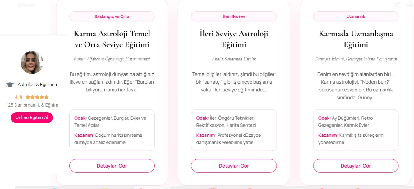 Sirius Akademi Astroloji Eğitim Paketleri ve Detayları