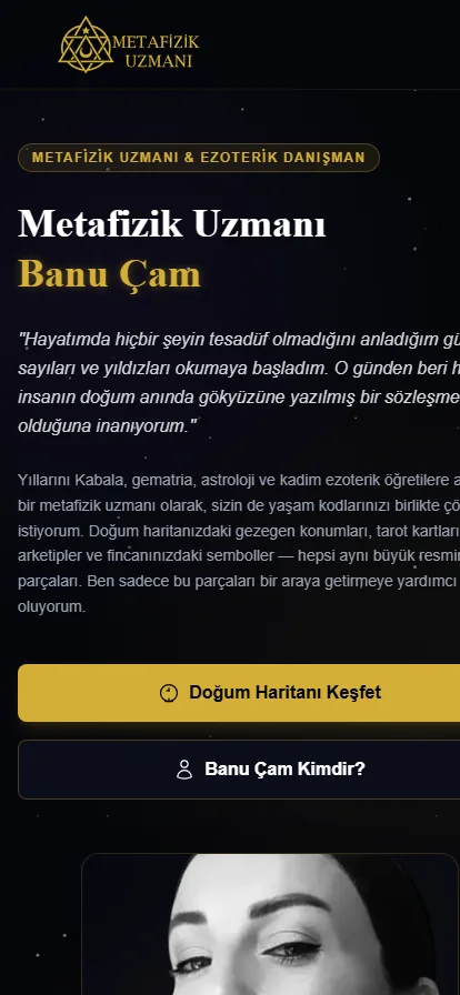 Metafizik Uzmanı Banu Çam Mobile