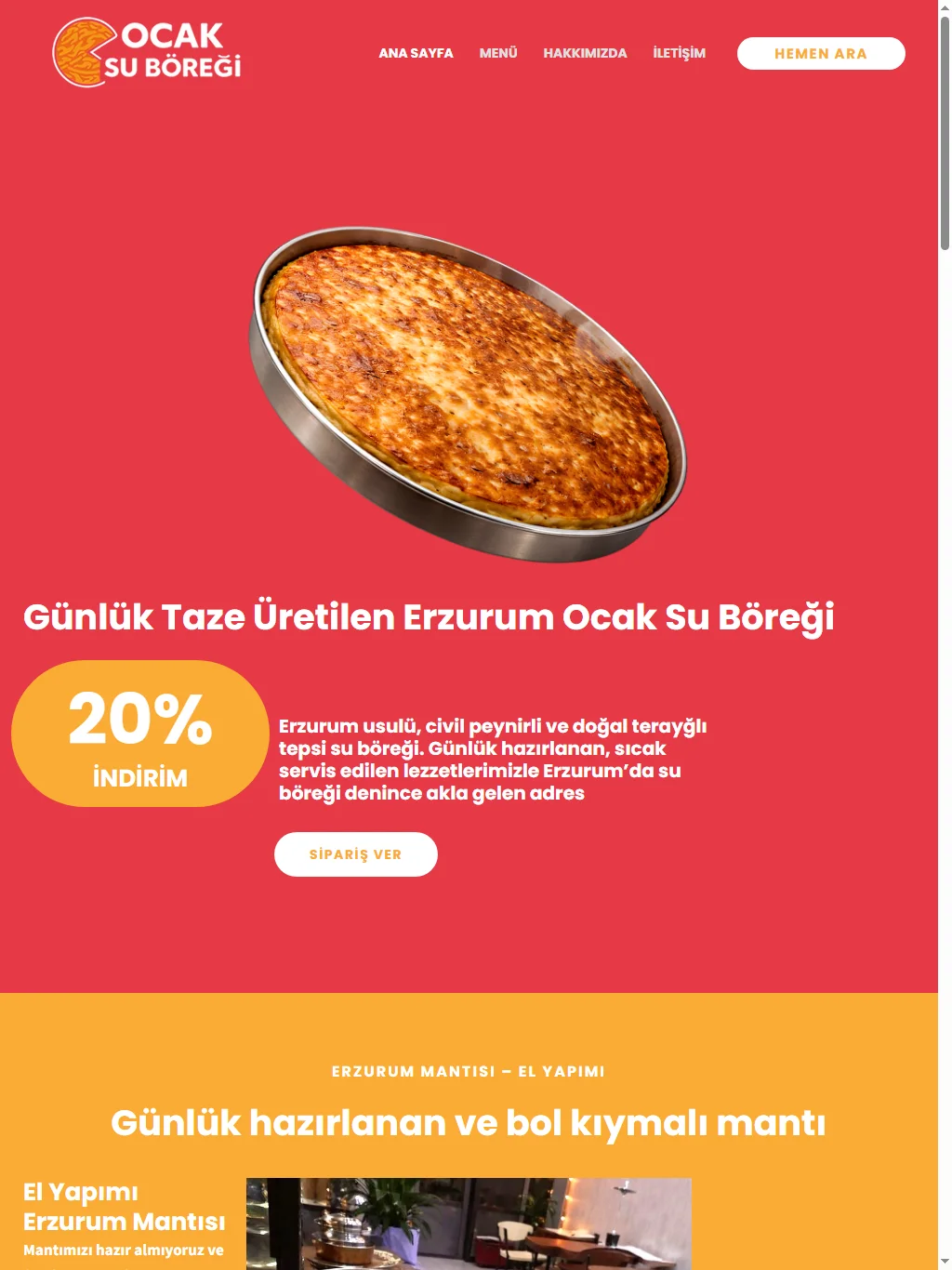 Ocak Su Böreği Tablet